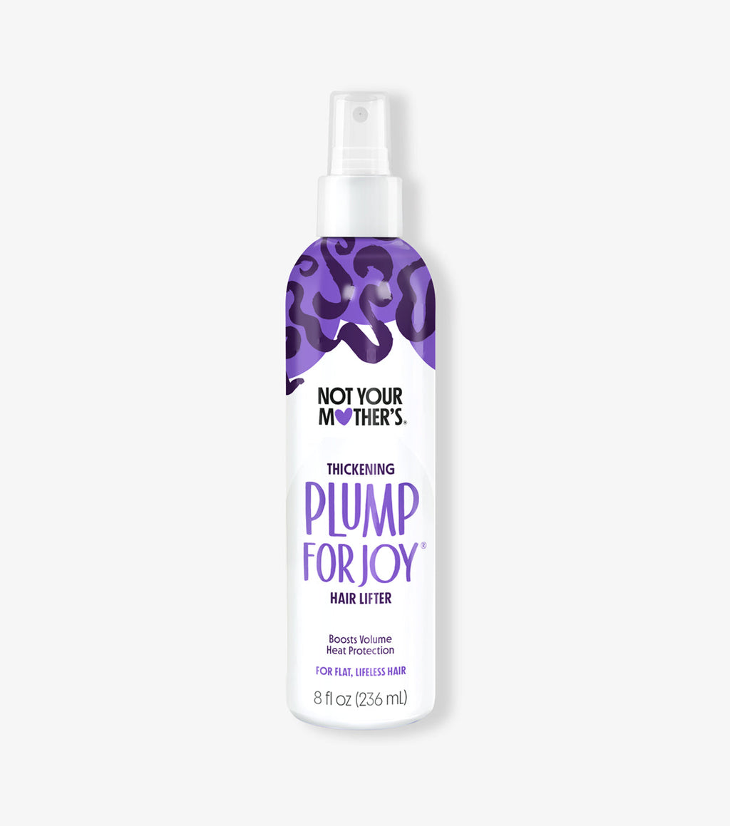 Boost volume and protect hair from the heat with Plump for Joy Hair Lifter spray.