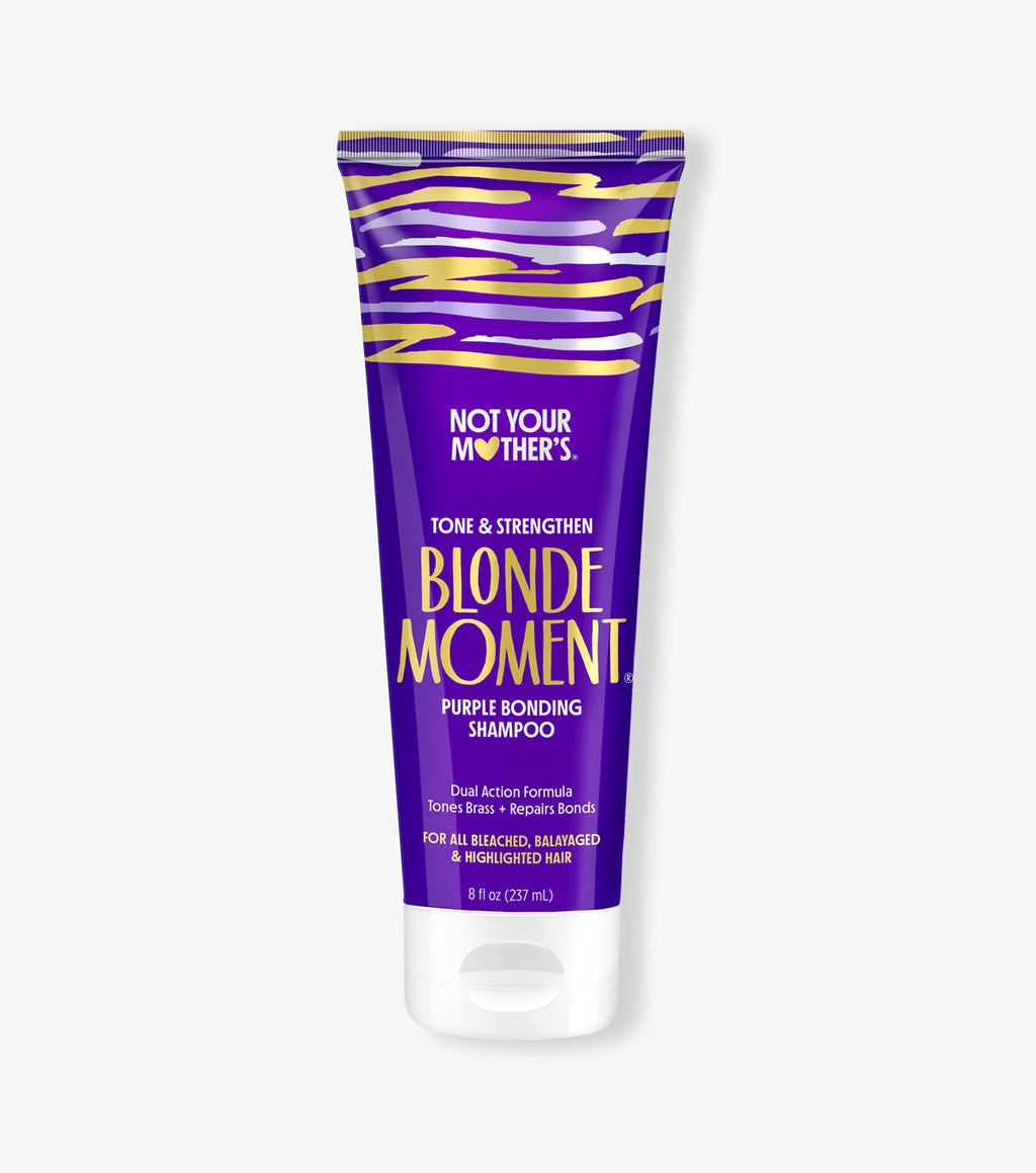 Tone and strengthen blonde hair with the Blonde Moment shampoo.