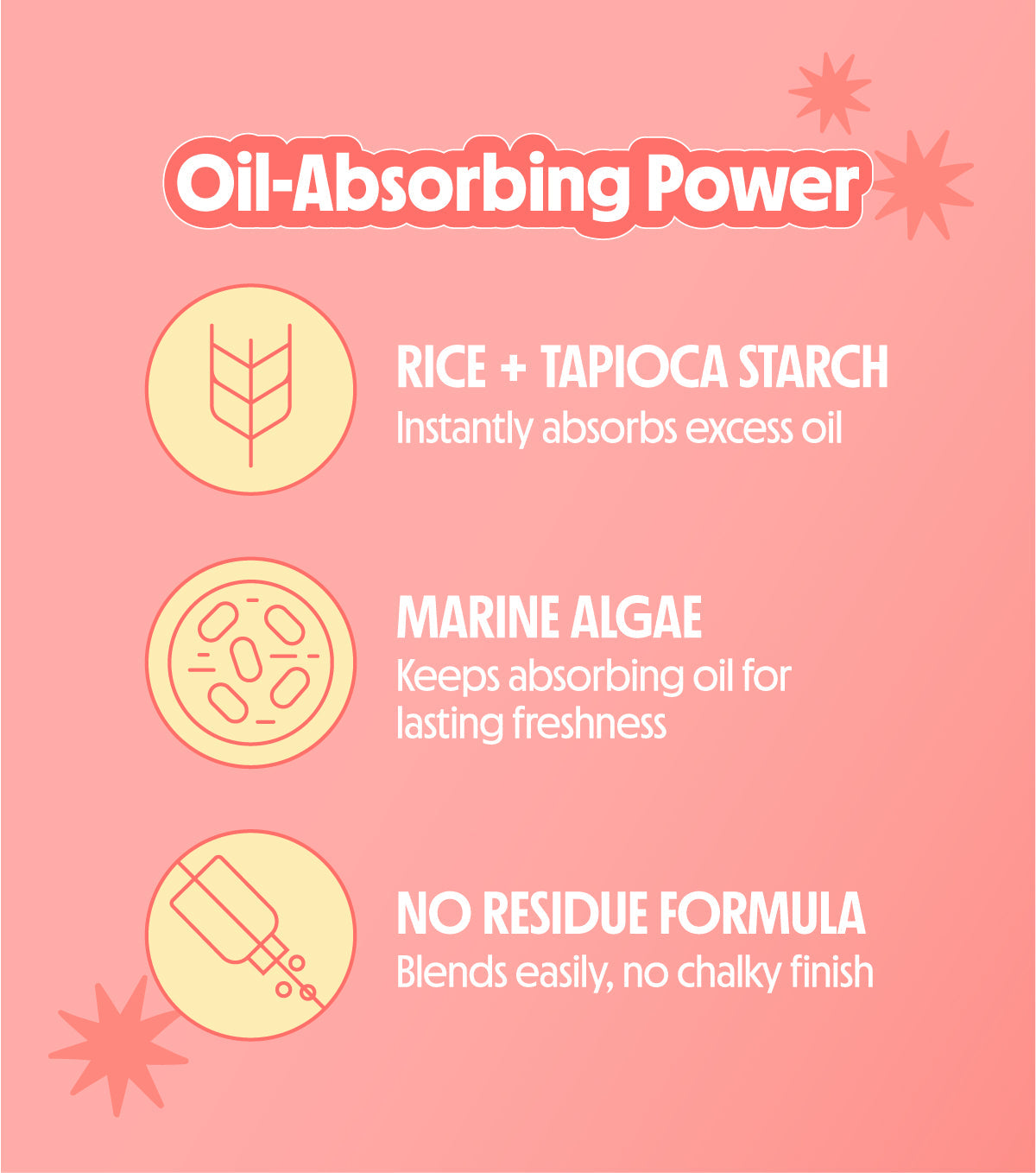 Oil absorbing ingredients of Beach Babe Dry Shampoo Powder
