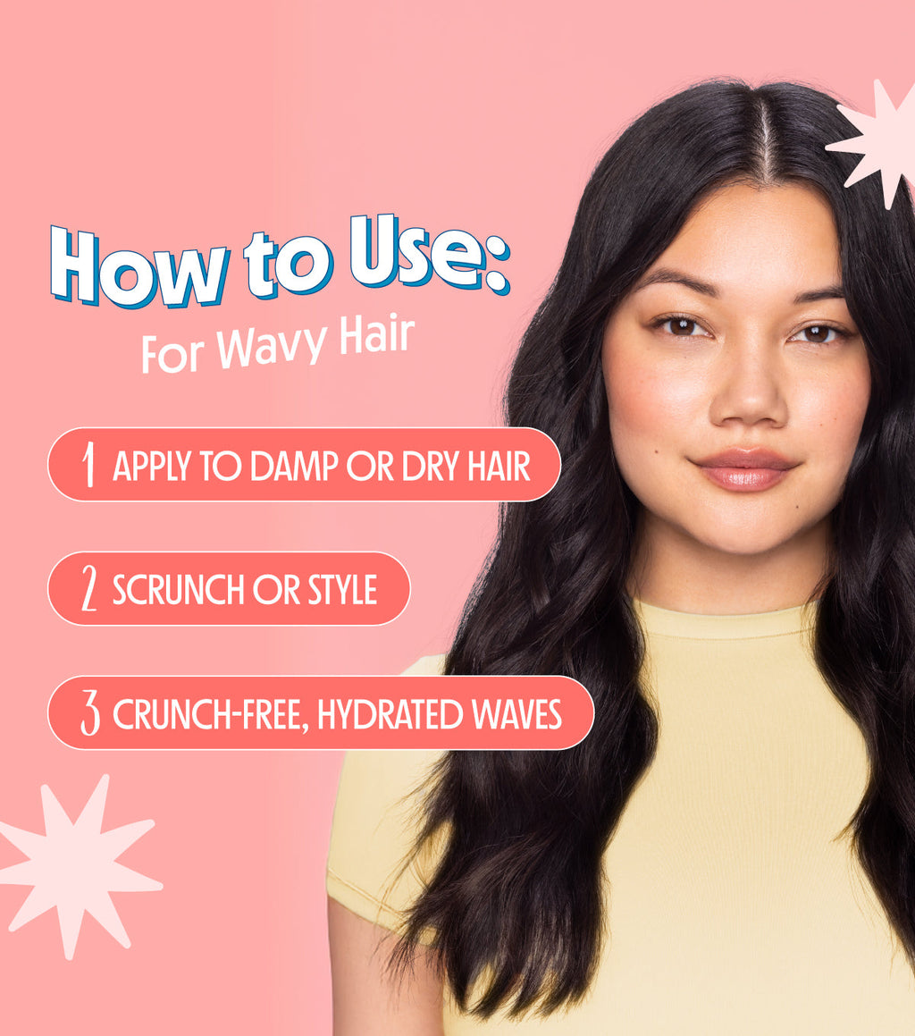 How to use Beach Babe Texturizing Foam on wavy hair